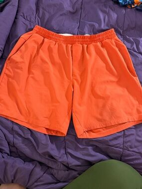 lululemon athletica Men's Bright Orange Athletic Shorts